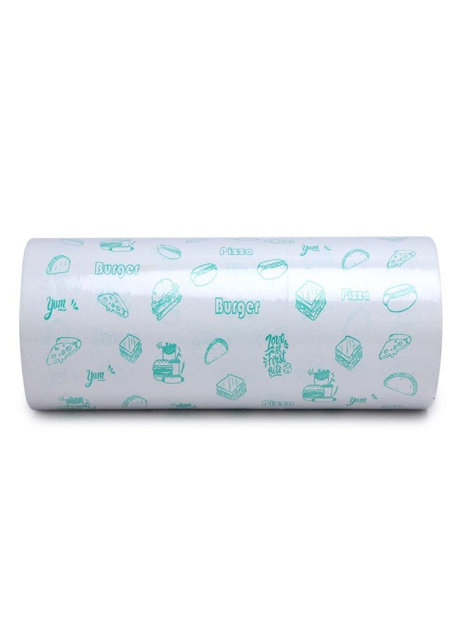 SATYAM Food Wrapping Paper Roll, 100 Metre Non-Stick Butter Paper, Re-Heatable Parchment Paper Wrapping Paper Roll with Sealing Sticker - Image 4